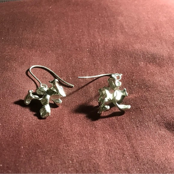 Sterling Silver Free Form Earrings - Picture 14 of 16